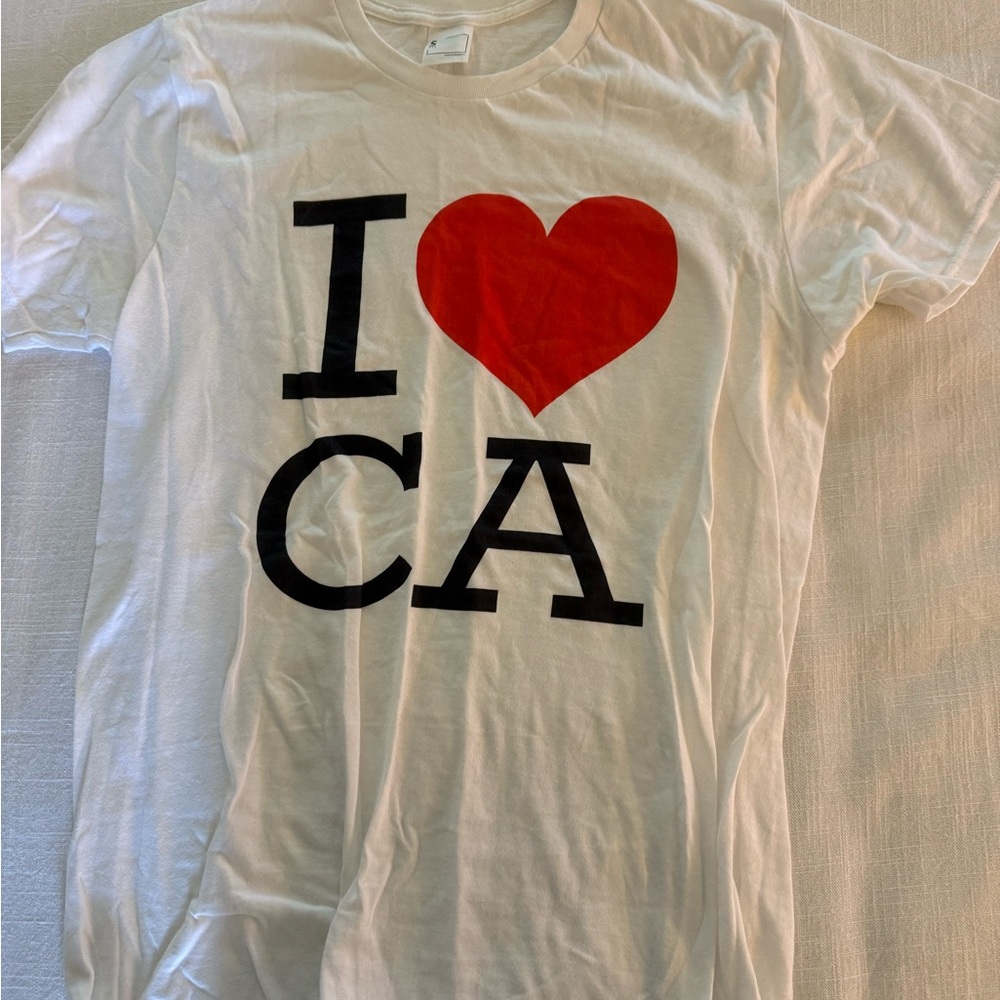 I Love CA White T-Shirt